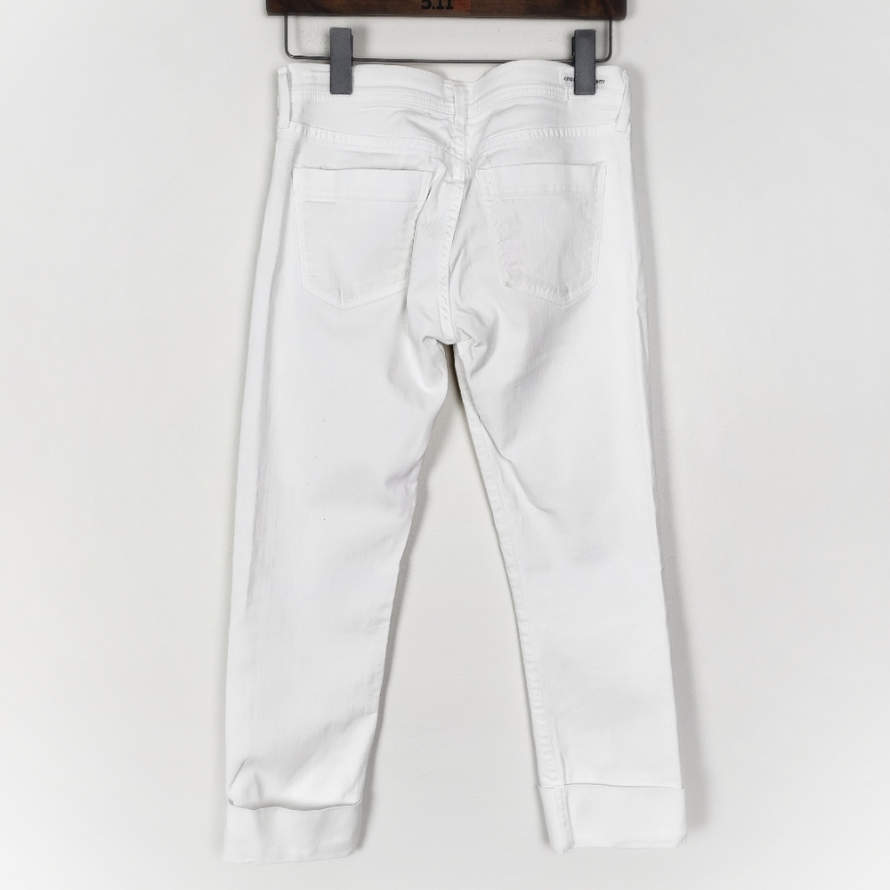 CITIZENS OF HUMANITY White Dani Cropped Straight Leg Jeans Size: 27 - Picture 4 of 8